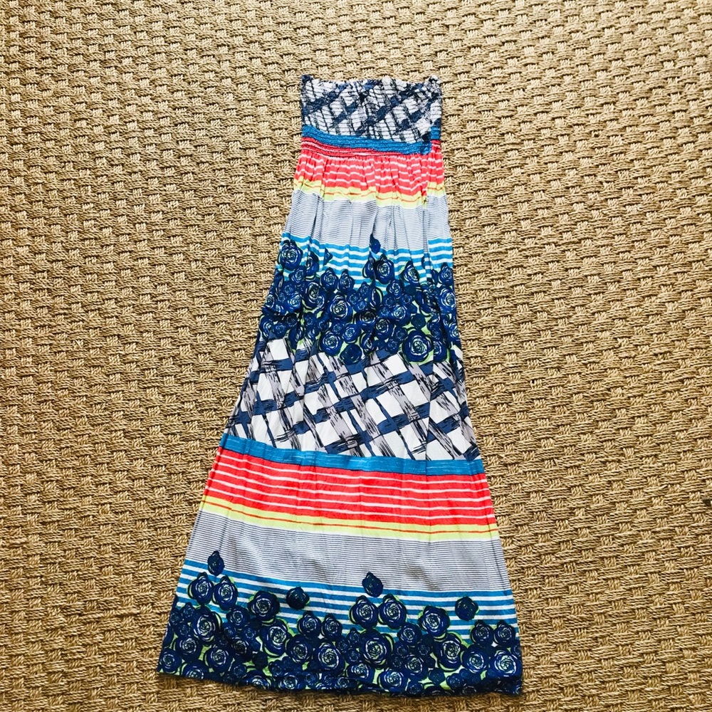 Strapless summer maxi dress